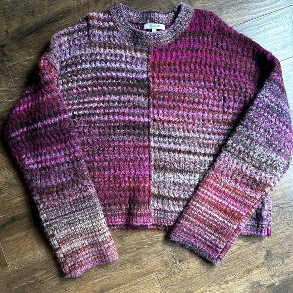 Madewell Sweaters - Madewell Purple and Pink Striped Sweater